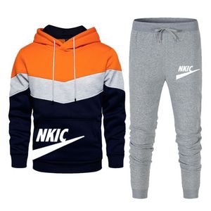 Tuta da uomo Set due pezzi Abbigliamento sportivo da uomo Marchio di moda Tuta da jogging Autunno Inverno stampa di lettere Abiti da uomo Abbigliamento da palestra