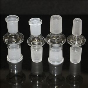 Кальян мини -конвертер стеклянный адаптер от 14 мм до 18 мм мужской чаши спрыгните адаптер для Quartz Banger Glass Bongs Dab Rigs