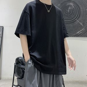 Men's T-Shirts LAPPSTER-Youth Men 100% Cotton Harajuku Graphic Short Sleeve T Shirts Mens Black Classical Tee Male Oversized O-Neck Tops 230206