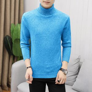 Men's Sweaters Men Shirt Solid Color High Collar Casual Slim Long Sleeve Turtleneck Warm Tight Male For Clothes Inner WearMen's