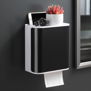 Four color Toilet Paper Holder Waterproof Wall Mounted Shelf Storage Box Bathroom Tool Tissue 220523