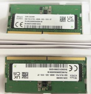 Rams SkhynixチップセットDDR5 8GB 4800 SODIMM 1RX16 PC5-4800B-SC0-1010ラップトップノートブックメモリラム