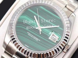 Toppmännen 36mm Green Malachite Dial Watches Automatisk 2824 Movement Watch Men Date Time 116238 ETA Superlative 904L Steel Wristwatches