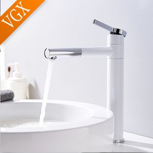 VGX Bathroom Faucets High Basin Mixer Sink Tall Faucet Gourmet Washbasin Taps Water Tap Cold 360 Tapware Crane Brass Black 220713