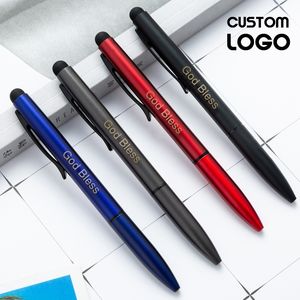 Ballpoint Multifunction Metal Touch Gift For Kids Custom School Office Supply Advertising Pens Christmas 220613