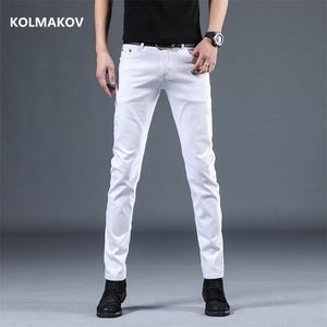 arrival four seasons jeans men fashion elasticity men's male cotton pants,blue white black size 28-36 220328