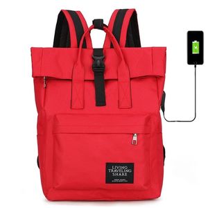 Wholesale top laptop backpacks for sale - Group buy Crossten Lady s Leisure Shoulder bag inch Laptop Backpack Woman Canvas Roll Top Travel bag USB Charging Port Schoolbag