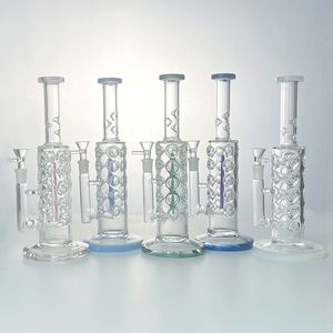 11 Inch Fab Egg Hookahs 14mm Female Joint Water Pipe 5mm Thick Inline Ferc Glass Bong Straight Tube Oil Dab Rigs