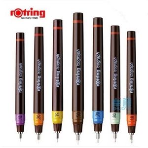Rotring Isograph Pens 0.1mm1.0mm إعادة تعبئة الحبر السامي الرسم قلم 1piece Y200709