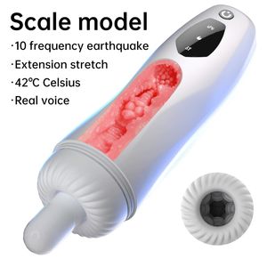 Sex Toy Massager Telescopic/Sucking Masturbator Heat Toys Masturbadores for Men toi Man Vagina Machine 18 Adult