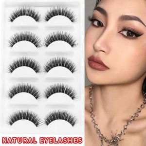 False Eyelashes Sonned 5 Pairs 3D Faux Mink Fluffy Wispy Lashes Natural Long Eye Lash Extension Cosplay Wholesale Makeup ToolsFalse
