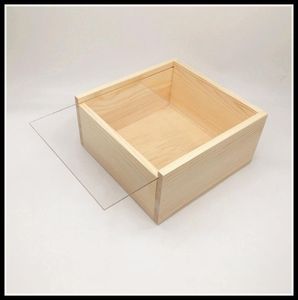 Ящики для хранения мусорные баки прозрачная деревянная коробка вытягиваем