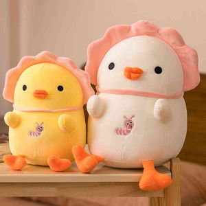 New Style Beautiful Chick Plush Doll Beachs Breathy Toys cheios de PP Cotton Cartoon Chicken Anning Birthday Gifts For Children J220704