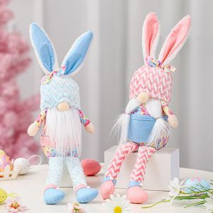 Party Supplies Bunny Gnomes Girls Prezent Urodzinowy Królik Tomte Elf Krasnolud Home Decor Gospodarski Spring Easter Collectible Figurka