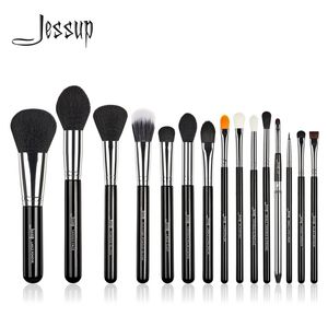 Jessup Pro Makeup Brushes Set 15st Cosmetic Make Up Powder Foundation Eyeshadow Eyeliner Lip Black 220722