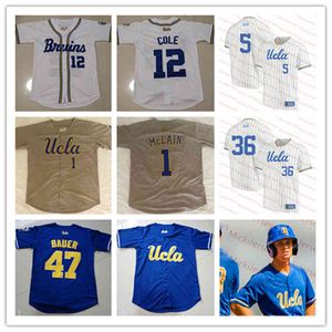 Xflsp Custom UCLA Baseball Stitched Jersey 7 Michael Toglia 3 Ryan Kreidler 33 Chase Strumpf 36 Jake Pries 19 Jack Ralston Ryan Garcia Nathan