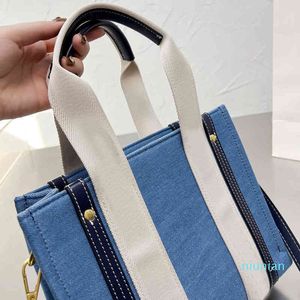 2022-Letter Canvas Tote Bag Women Shopping Handbag Shoulder Luxury Designer Brand Crossbody Female Purses