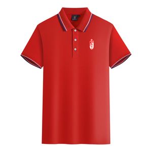 Granada masculino e feminino polos mercerizado algodão manga curta lapela respirável esportes camiseta logotipo pode ser personalizado