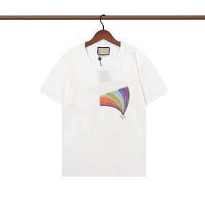 Mens T Shirt Designer f￶r m￤n Kvinna Tshirts Designers Street Women Clothing Crew Neck Kort ￤rm TEES 2 F￤rgman Tshirt Asiatisk storlek