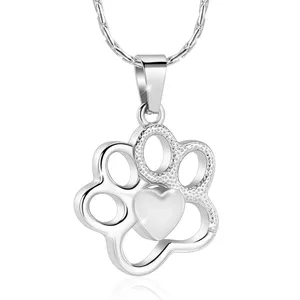 Colares pendentes para o suporte para as cinzas de animais de estimação em aço inoxidável, design de judeu de cremação de cremação de cremação K0225-4PENDEIR