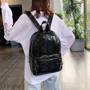 Backpack Style Bag Night Winter New Women Jacket Down Capacity Moda de ombro de ombro School School S 220801