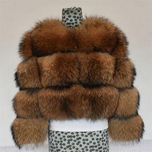 Winter Natural Fur Coat Short Section Warm Thickening Real Fur Jacket Fashion Luxury Slim Real Fur Coat Women 201214