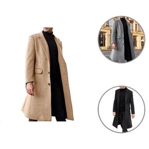 Men's Trench Coats Autumn Cool Warm Lapel Leisure Winter Jacket Men For StreetMen's