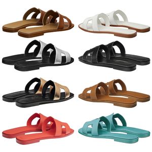 Wholesale Designer Orange Sandals Luxury Slippers women Slides Flat Flip Flops Crocodile Skin Slide Ladies Beach Sandal Summer Genuine Leather Slipper Shoes
