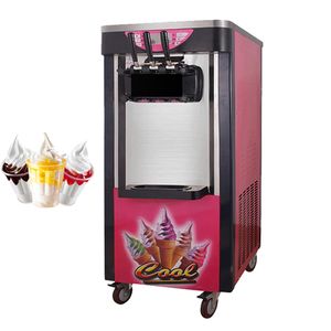 Hochwertige Soft Serve Ice Cream Machine Elektrische LCD -Paneel -Eismaschine Drei Geschmacksrichtungen 2100W