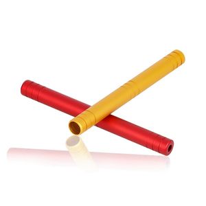 Mini Kolorowe metalowe rury aluminiowe Suche Zioła Tobacco Handpipe Handpipe Filtr Filtr Uchwyt Dugoout Catcher Taster Bat Tuby Palenia Tube Jeden Hitter ustnik