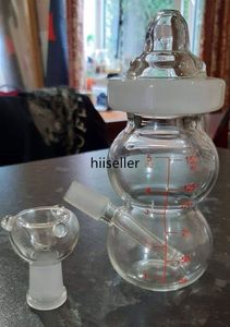 Base per becher da 6,3 pollici Dab Rigs Bong in vetro spesso per acqua Narghilè Bubbler Pipa in vetro per fumatori Downstem Perc con ciotola da 14 mm