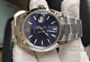41 ミリメートルブルー腕時計メンズ BP 工場機械式アジア 2813 腕時計メンズビジネス日付サファイアガラス 126300 自動 BPF スムースフルートベゼル腕時計