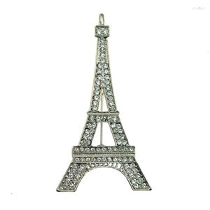 Pins Broschen 2022 Mode Romantische Paris Eiffelturm Kristall Für Frauen Gedenk Brosche Zubehör Kirk22