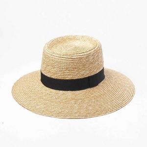 Sommer Frühling Flache Top Bogen Strohhut frauen Sonne Strand Boater Mode Weibliche Casual Schutz Panama Mädchen