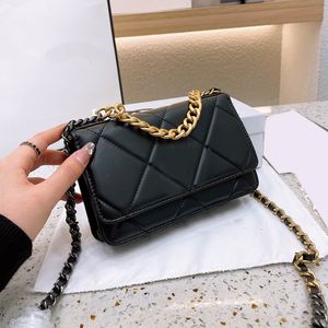 Iridescent Pink Classic Mini Flap Card Hold Bags Purse Wallet With Gold Chain Totes Crossbody Shoulder Luxury Designer Multi Pochette Handbags 20X12CM