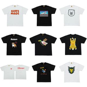 Japanische Herren- und Damen-Designer-T-Shirts, kurzärmeliges Cartoon-Enten-Muster, lockeres Baumwoll-Paar-T-Shirt