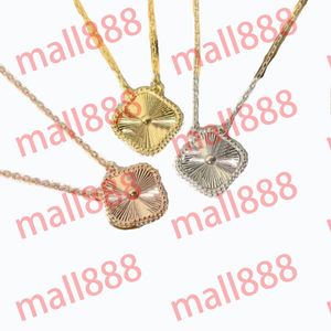 Moda clássico pingente colares para mulheres luxuoso quatro folhas trevo listras medalhão colar diamantes gargantilha corrente designer jewe302r