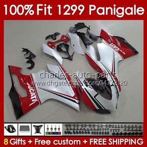 Ciało pleśni wtrysku dla Ducati Panigale 959R 1299R 959S 1299S 2015-2018 Bodywork 140no.97 959 1299 S R 2015 2016 2017 2018 959-1299 15 16 17 18 OEM Fairing Biała Pearl BLK