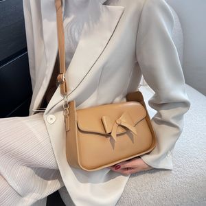 Süße Schleife kleine quadratische Tasche s2022 Frühling Trend Mode Textur einzelne Schulter Diagonal Tasche für Frauen