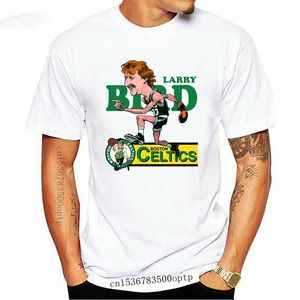 Męskie koszulki mężczyzn Tshirt Larry Bird Retro Basketball Cartoon T Shirt Women T-shirtmen's
