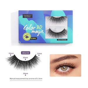 3D False Eyelashes Wispy Natural Look Thick Faux Mink Lashes 2 Pairs Soft Handmade Lashes wholesale