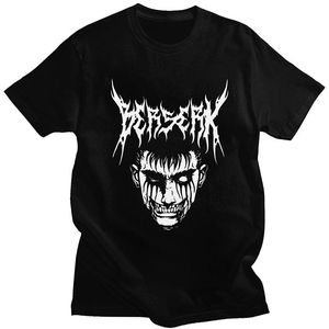 Men's T-Shirts Men Berserk Guts Anime T-shirt Male Short Sleeve Manga Vintage Tshirt Summer Breathable Oversized Pattern Print Casual TeesMe