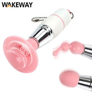 Wakeway 3 em 1 clitóris estimulador de estimulação do mamilo massageador poderoso vibração erótica sexy brinqued