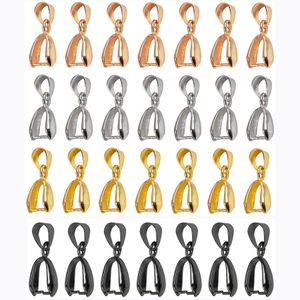 Metal Pinch Clip Fecho Bail Finish Colar Pingente Fechos Garra Bail Hook Conectores Acessórios Findgings para Jóias DIY Craft Making #7x19MM