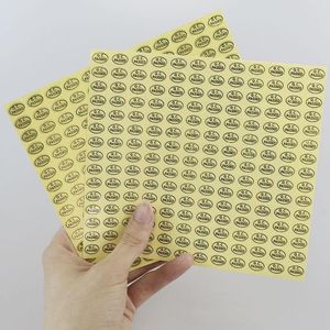 Embalagem para presente 2700 pçs/lote Ouro/transparente 9x13mm Papel oval Etiqueta de garantia QC Adesivo Adesivo Personalizado Adesivos PASSADOS Presente