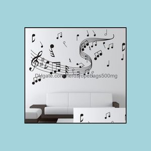 Wall Stickers Home Decor Garden Of The Walls Music Symbol Pattern Paster Diy Hand Painted Wallpaper Art Decoration Sticker Decals Bedroom