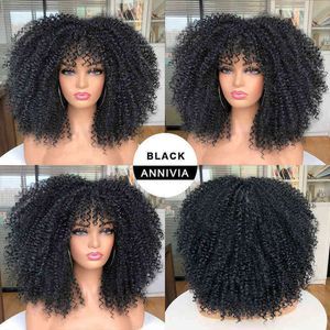 Wholesale brown hair blonde bangs for sale - Group buy NXY Wigs Hair Synthetic Cosplay quot Short Afro Kinky Curly with Bangs for Black Women African Ombre Glueless Blonde Brown