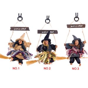 Halloween Ghost Witch Doll Horror Scary Hanging Decoration-Ghost Flying Witch Pendant Halloween DIY Party Ornaments