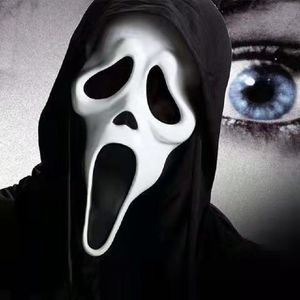 Yetişkin Rolü Maskeler Oynamak toptan satış-Scream Maske Film Korku Maskesi Cadılar Bayramı Killer Rol Yapan Yetişkin Giyim Aksesuarları Props Korku Kafatası Maskesi