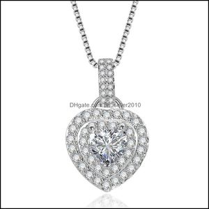 Naszyjniki wiszące brzoskwinię Naszyjnik dla kobiet biżuteria moda fl Diamond wykwintne sier Drop dostawa 2021 wisiorki Dhseller2010 DHCS6